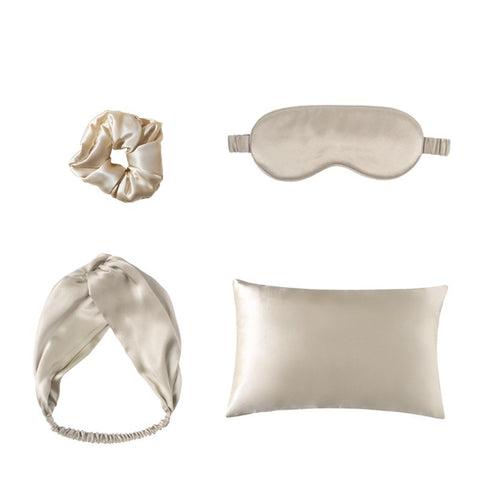 Silk Sleep Set: Pillowcase, Eye Mask, Hair Tie